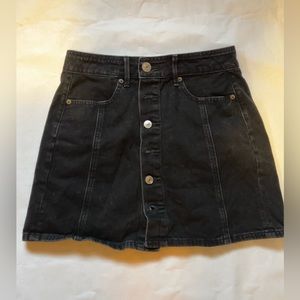 Black Jean Skirt